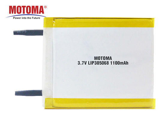 baterias da bateria 3.0*50*68mm Motoma do polímero do lítio de 3.7V 1100mAh Rechargable para dispositivos de IOT