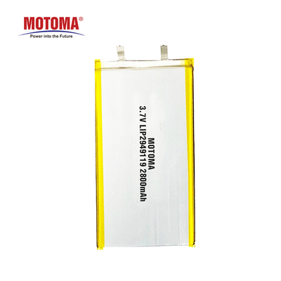 Bateria ultra fina do polímero do lítio de MOTOMA 3.7V 2800mAh para o leitor da tabuleta